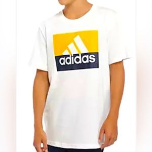 adidas Boys M (10-12 ) Block Boss Short Sleeve Graphic T-Shirt